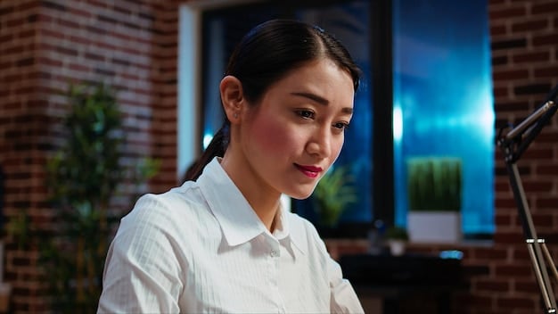 A close-up shot of Seo Ye Ji during a press conference. Her expression is serious and thoughtful as she answers a question from a reporter.