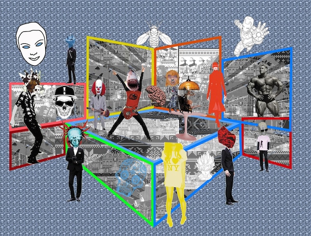 A collage of various dorama fan art pieces created by different US artists. The collage showcases a range of art styles, from realistic portraits to stylized cartoon versions of characters and memorable scenes from the dramas.