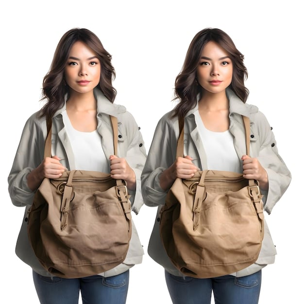 A side-by-side comparison of a K-drama character's outfit featuring distinct accessories (e.g., a specific bag and jewelry) and an accessible, affordable version of the same accessories available in the US market, highlighting how to complete the look on a budget.