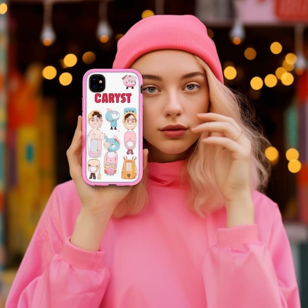 A close-up of a personalized phone case featuring a popular dorama character and a catchy quote from the show.