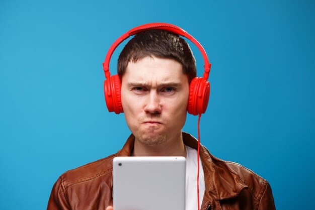 A split-screen image, with one side showing a person wearing headphones and looking at a laptop displaying a K-Drama, and the other side showing a music streaming app interface with a K-Drama OST playlist.