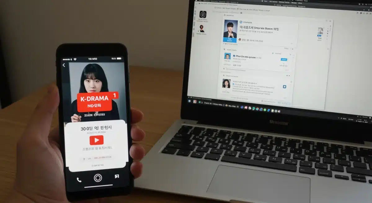 Digital K-Drama fan engagement on smartphone and laptop