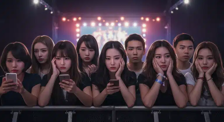 K-Pop fans reacting to scandal news on social media in the US