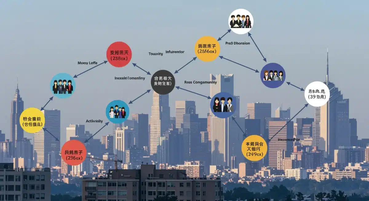 Infographic illustrating the interconnectedness and influence of various dorama fan communities in the US.