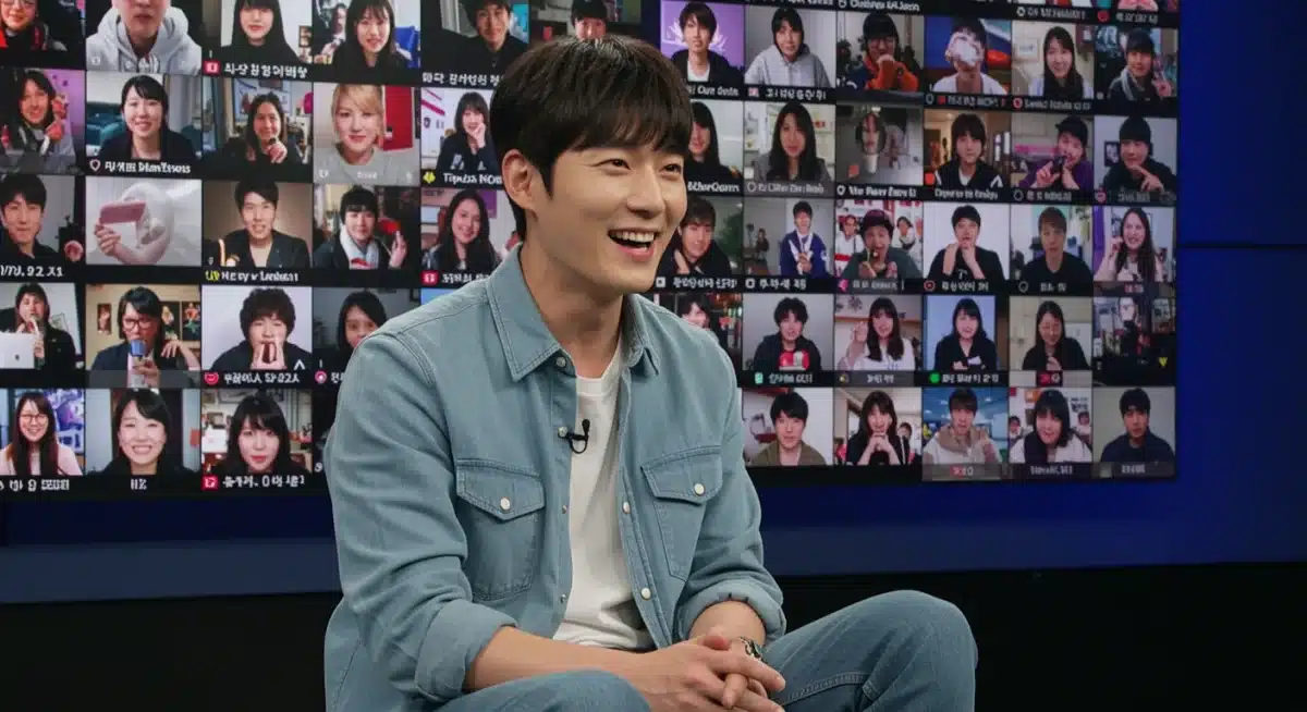 K-Drama actor engaging with fans on social media