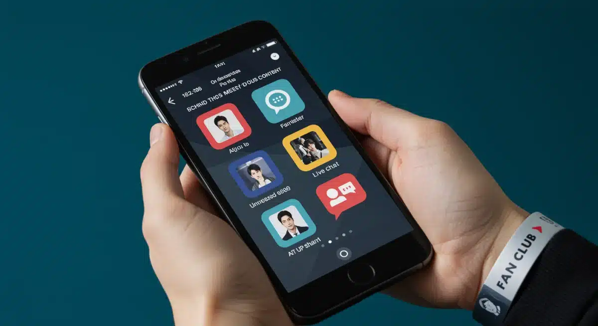 Smartphone displaying exclusive dorama fan club content