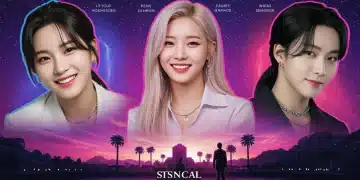 K-Pop idols transition to Hollywood, appearing in US films and TV shows for 2026, a vibrant collage of talent.