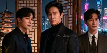 Three dorama actors from 2025 in a dynamic collage, representing critically acclaimed performances.