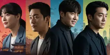 Dynamic collage of top 5 K-Drama actors for 2026, showcasing their charisma and global appeal.