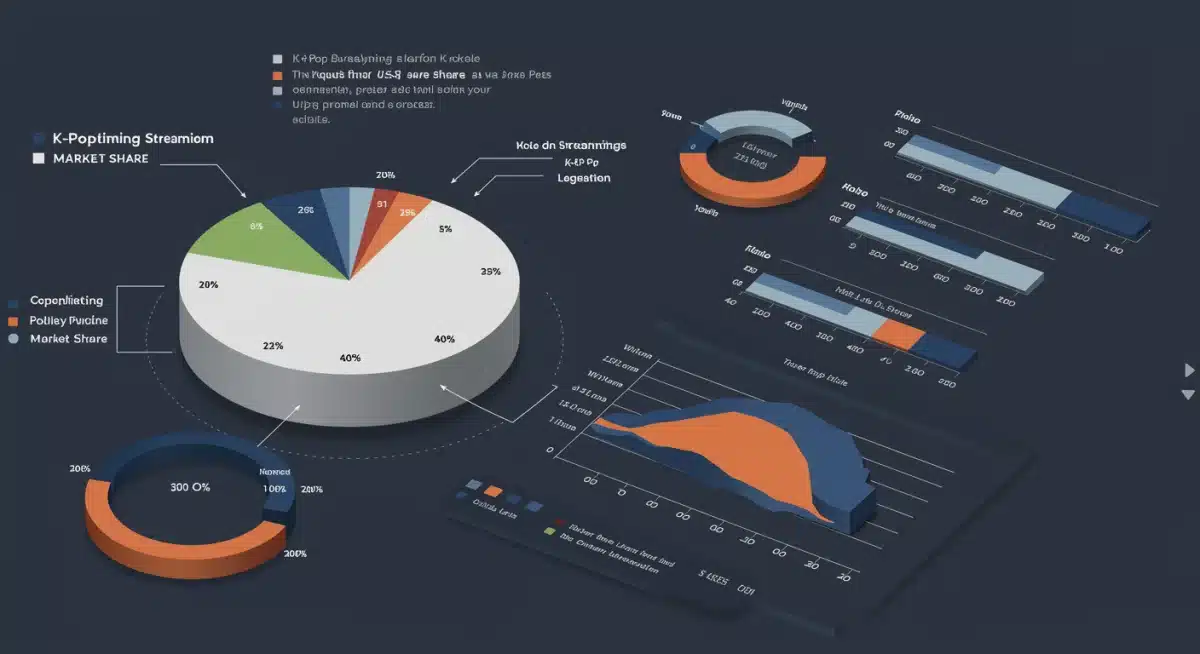 Infographic showing K-Pop streaming market share and listener demographics in U.S. 2026.