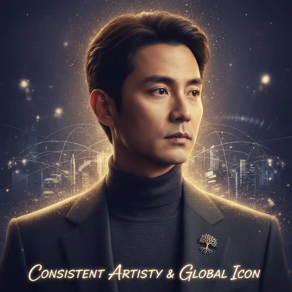 Acclaimed K-Drama actor delivering a powerful performance, symbolizing consistent excellence