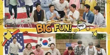 Dynamic collage of top Korean variety shows captivating US audiences in 2026