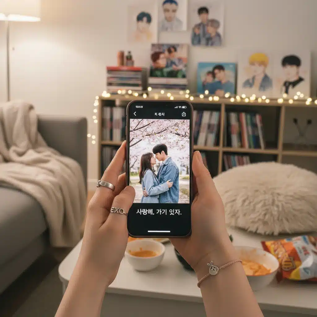 U.S. fan watching K-Drama on a streaming platform at home
