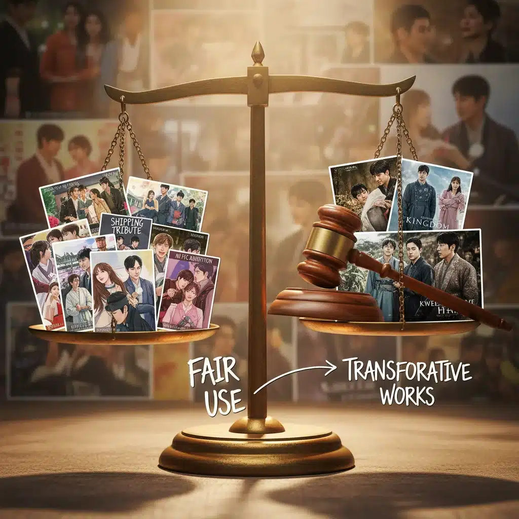 Legal balance of fan art and Dorama copyright