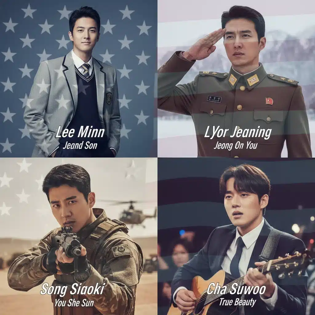 Collage of popular K-Drama actors representing diverse appeal to US audiences.