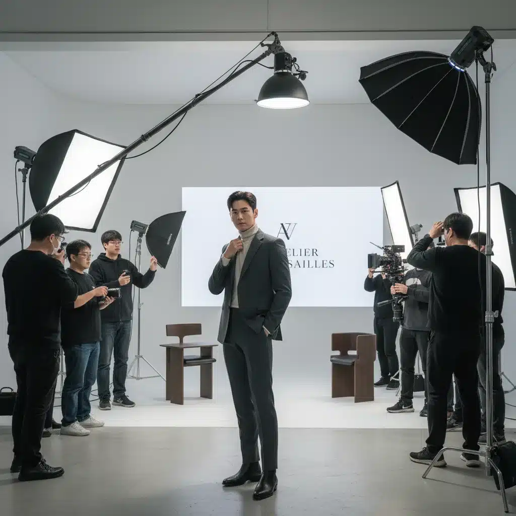 K-Drama actor in luxury brand photoshoot for US market