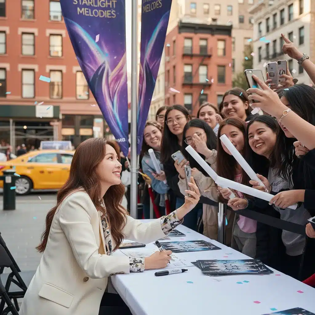 K-Drama actress interacting with fans at US fan event