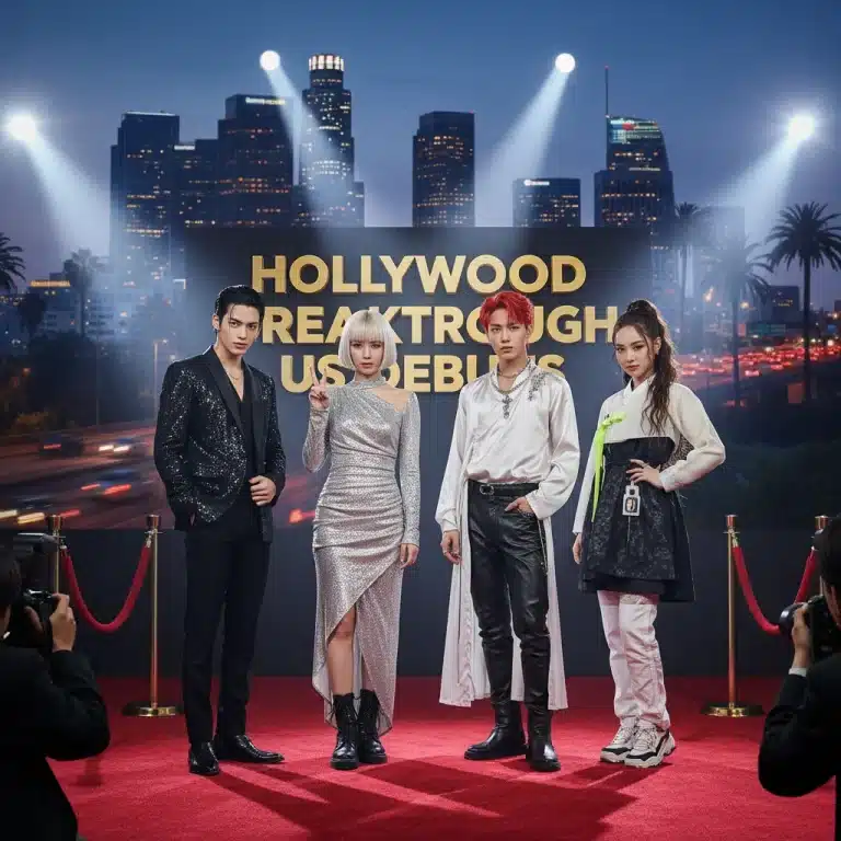 Four K-Pop idols on Hollywood red carpet, anticipating US acting debuts